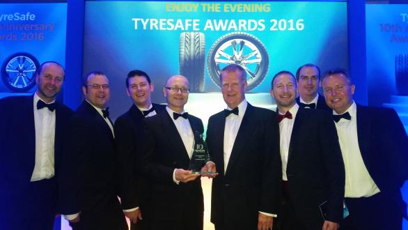 YHPT members proudly accepting their TyreSafe Award at the awards ceremony in July 2016