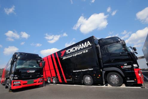 Yokohama Rubber’s racing tire service trailer