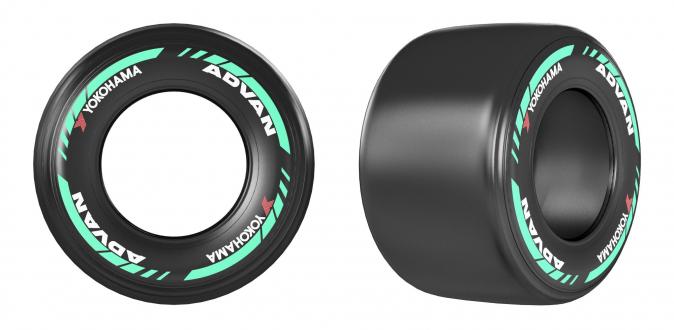 ADVAN racing tire made from sustainable materials and used in dry conditions