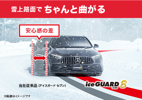 雪上路面で ちゃんと曲がる