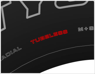 Image:“TUBELESS” Designation