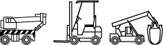 Container handlers, Forklifts and Log handlers