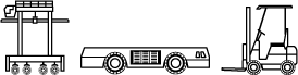 Straddle carriers, Towing tractors and Forklifts