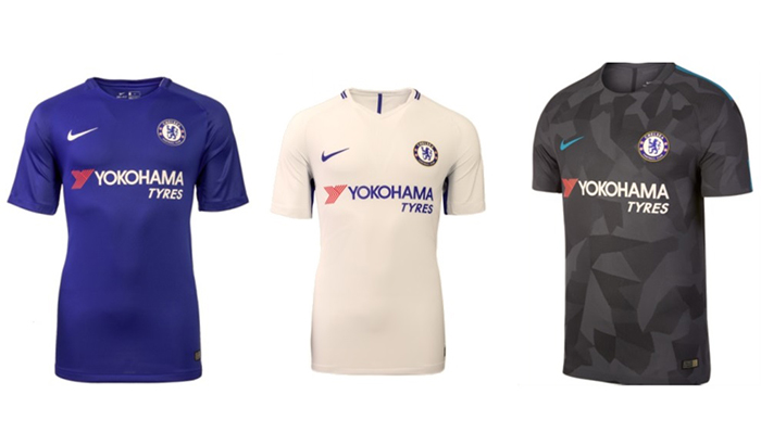 Chelsea FC jerseys emblazoned with “Yokohama Tyres”