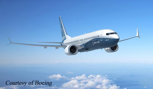 Boeing 737 MAX equipped with a Yokohama Rubber drinking water tank