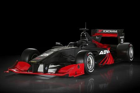 A Japanese SUPER FORMULA Championship Series racing car. The ADVAN color and markings are not used on actual race participants.