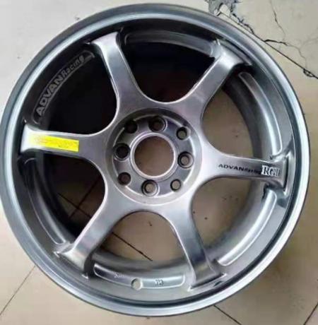 A counterfeit aluminum wheel sold in China by distributors who have been fined by the authorities