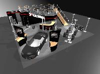 Conceptual drawing of Yokohama Rubber's booth 