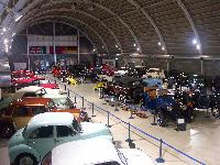 Famous, classic cars on display.