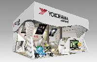 Conceptual drawing of the Yokohama Rubber booth