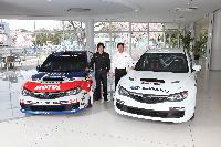 Mr. Toshi Arai (left) and Mr. Fumio Nutahara with their SUBARU WRX STI spec Cs