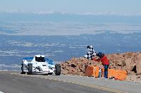 EV racing car finishes in record time.