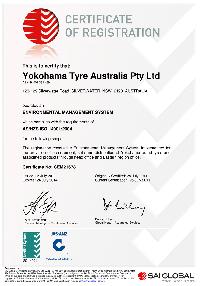 ISO14001の認定証