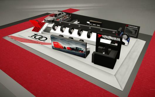 Image of the YOKOHAMA tire booth