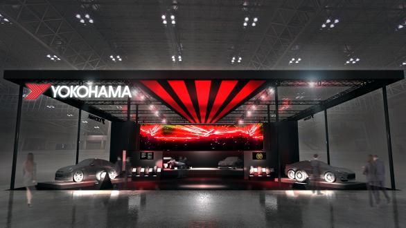 Image of the YOKOHAMA tire booth