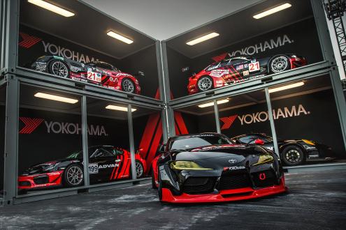 ADVAN APEX V601 outfitted vehicle on display