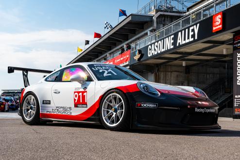 A type-991 911 GT3 Cup race car, one of the Porsche race car models that will compete in the new Porsche Sprint Challenge North America by Yokohama in 2021