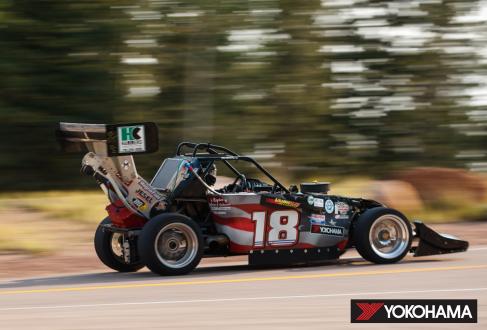 This ADVAN A005–outfitted 2013 Ford Open driven by Clint Vahsholtz won the overall championship at the 2020 Pikes Peak International Hill Climb