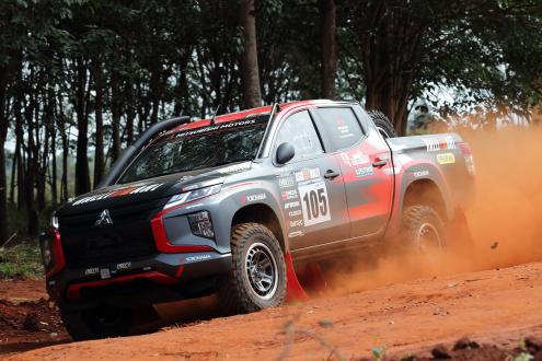 GEOLANDAR-equipped vehicle, which won the overall championship in the Asia Cross Country Rally 2022
