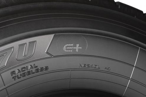 “E+” mark on the sidewall of a 507U tire