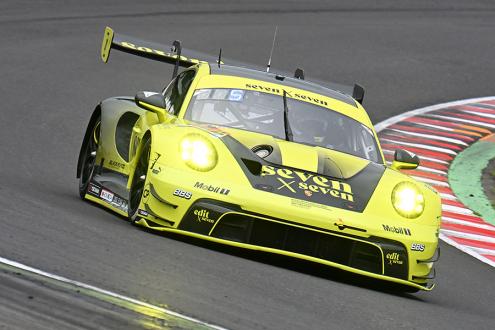 seven × seven PORSCHE GT3R racing to 3rd place finish in GT300 class 