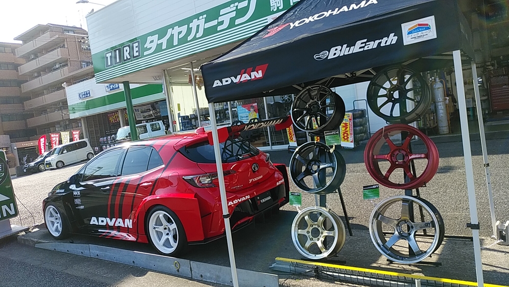 新作ホイール展示会　仮設置完了！