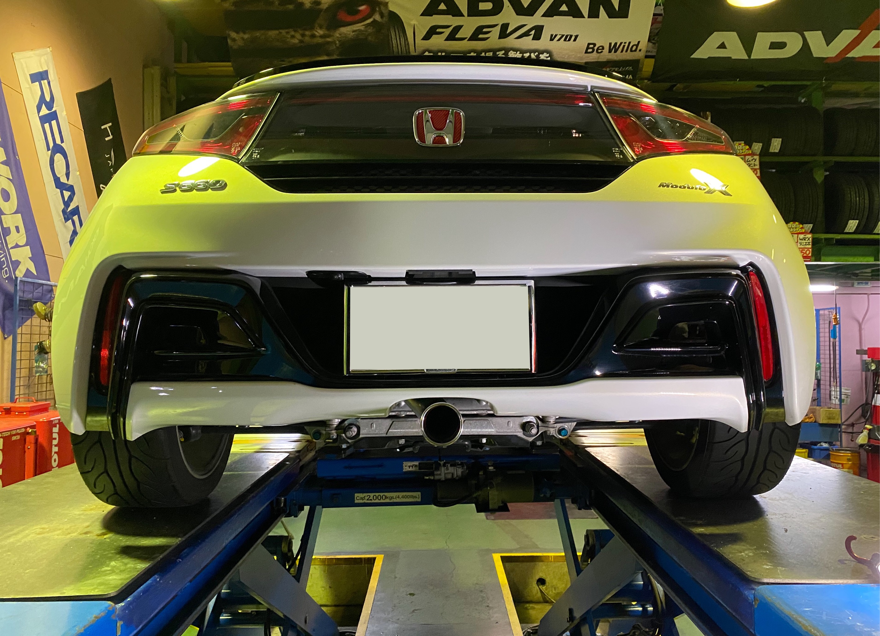 S660に一本出しマフラー☆
