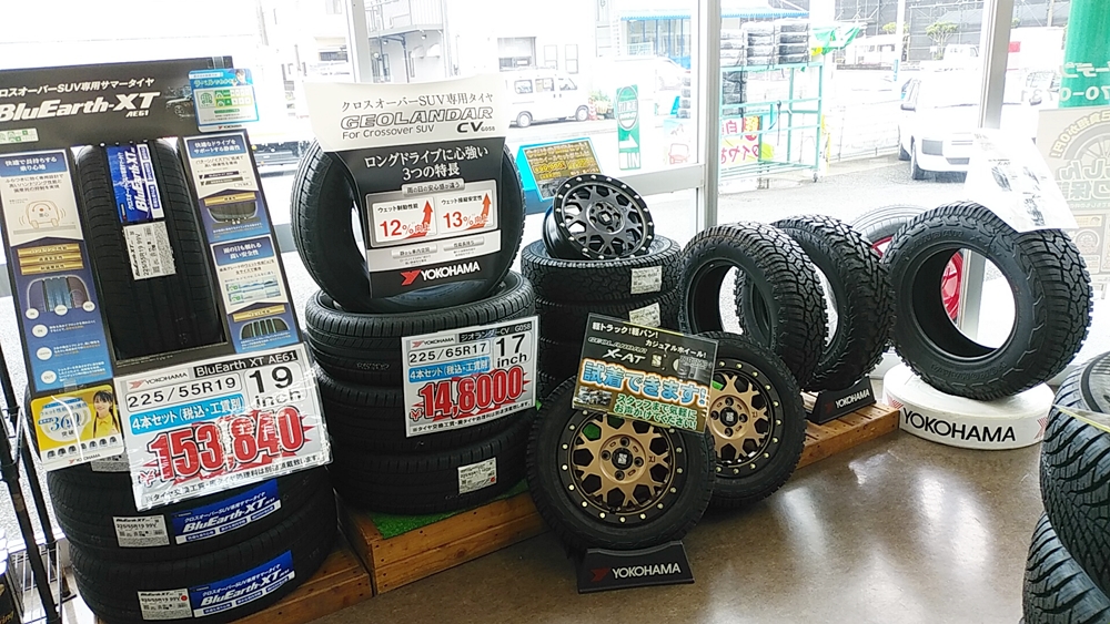 SUV用・軽トラ・軽バンなどのタイヤコーナー作りました♪