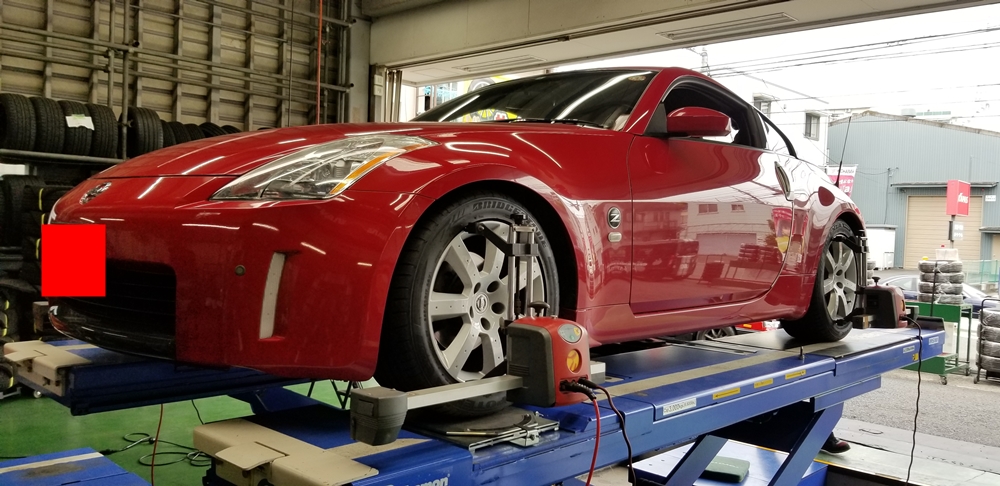 日産 フェアレディZ Z33 のアライメント調整！