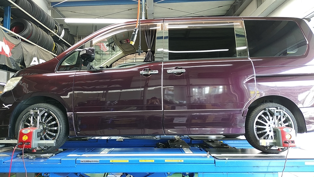 日産 C25 セレナのアライメント測定・調整しました！