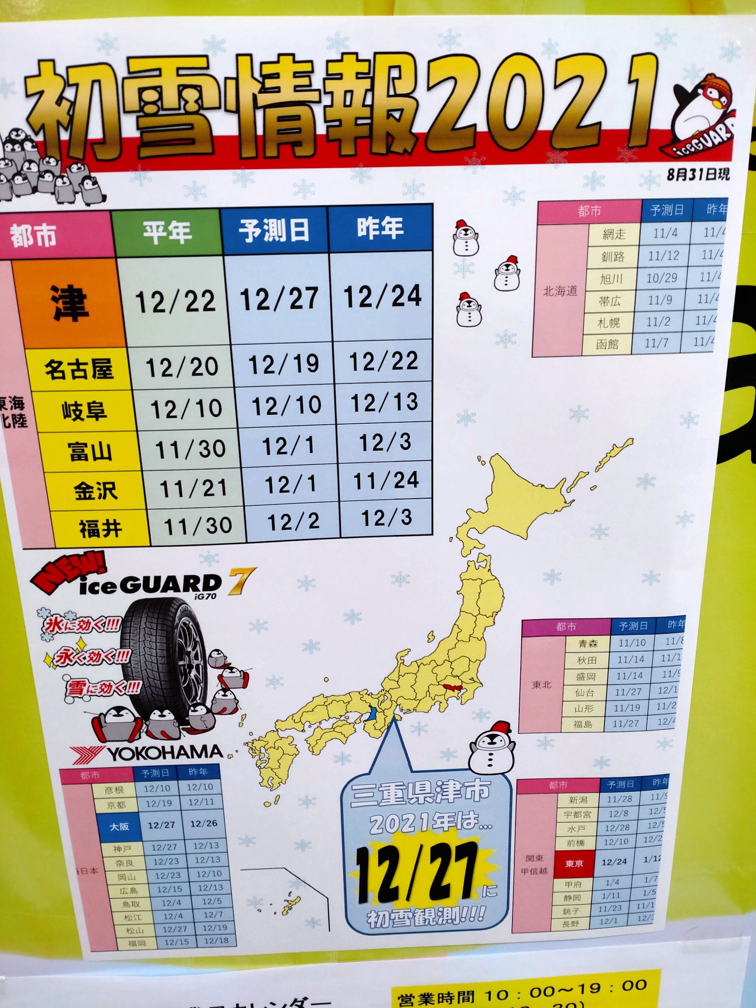 昨年はホワイトクリスマスでした。