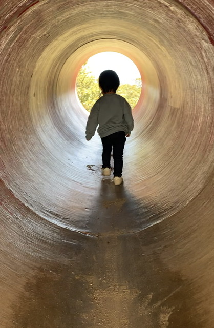 休日は孫と。