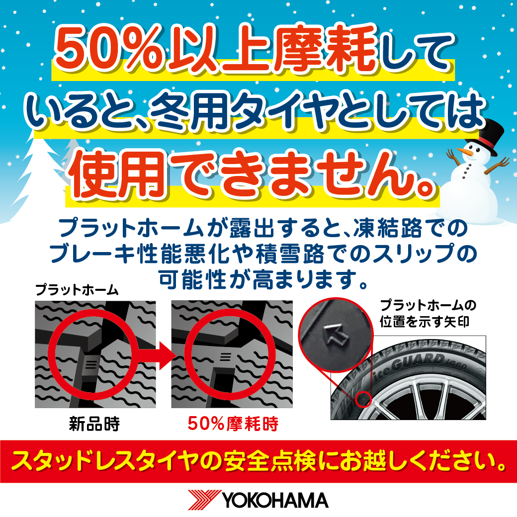 そのスタッドレスタイヤ大丈夫ですか？