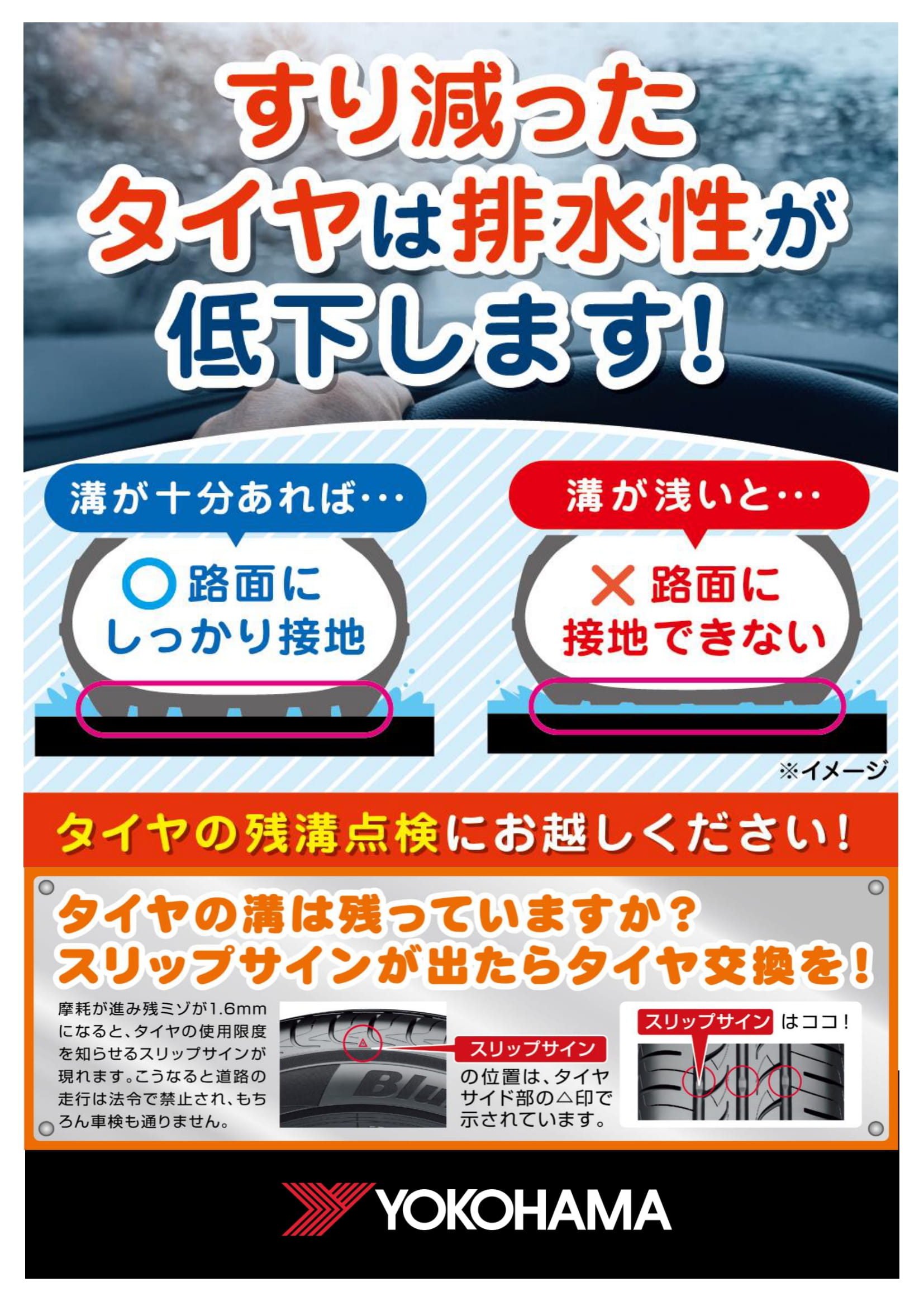 スリップサイン出ていませんか？！
