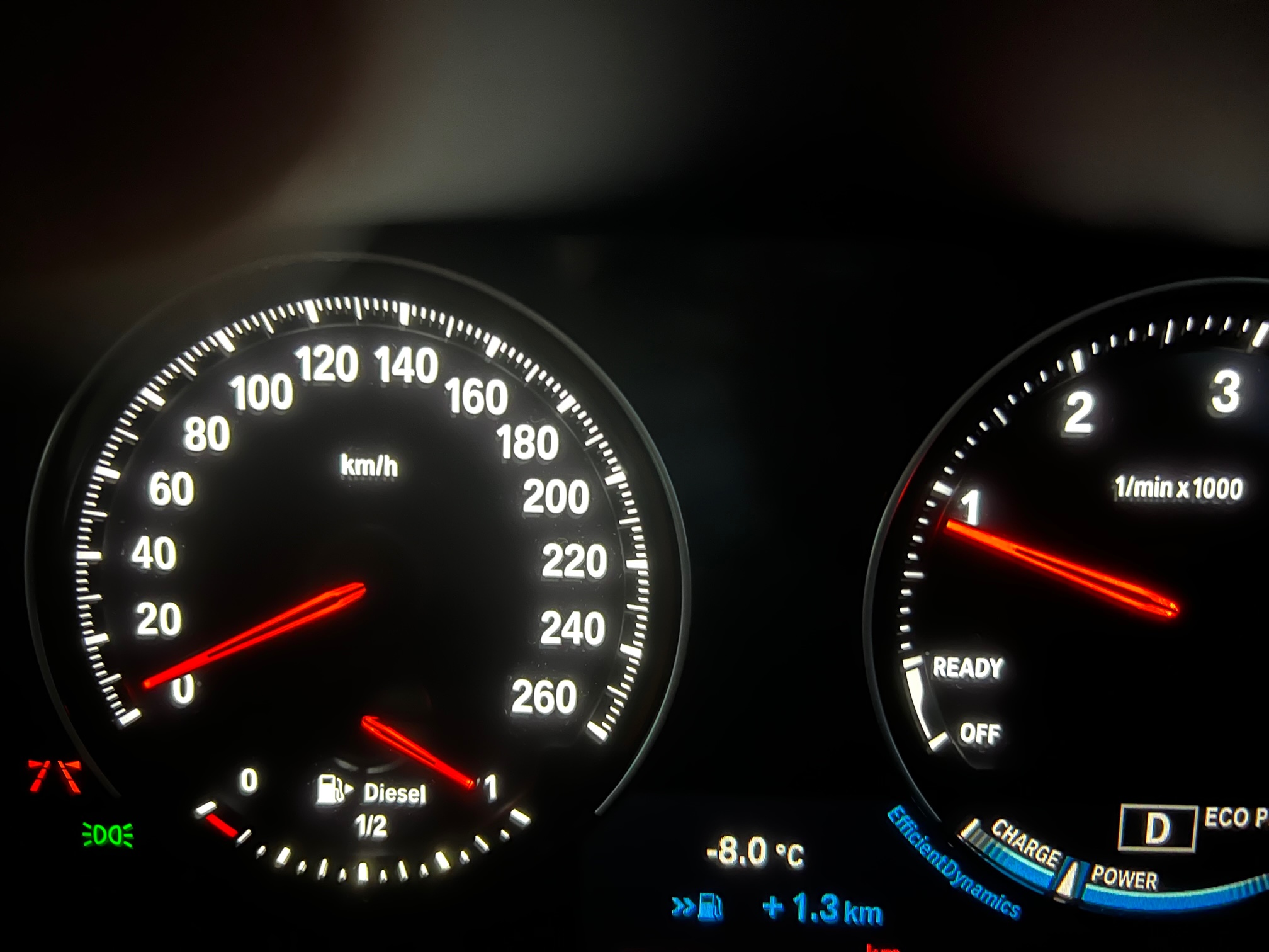 本日の朝の気温は　マイナス8℃