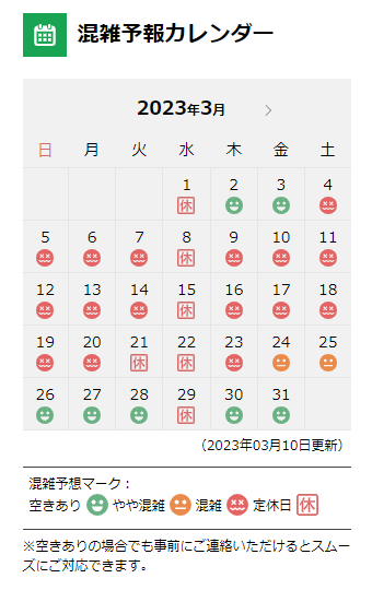 ピット混雑状況更新