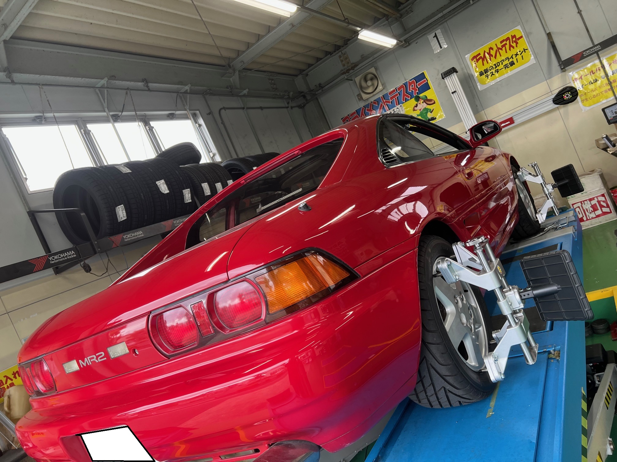 MR2（SW20）アライメント測定＆調整