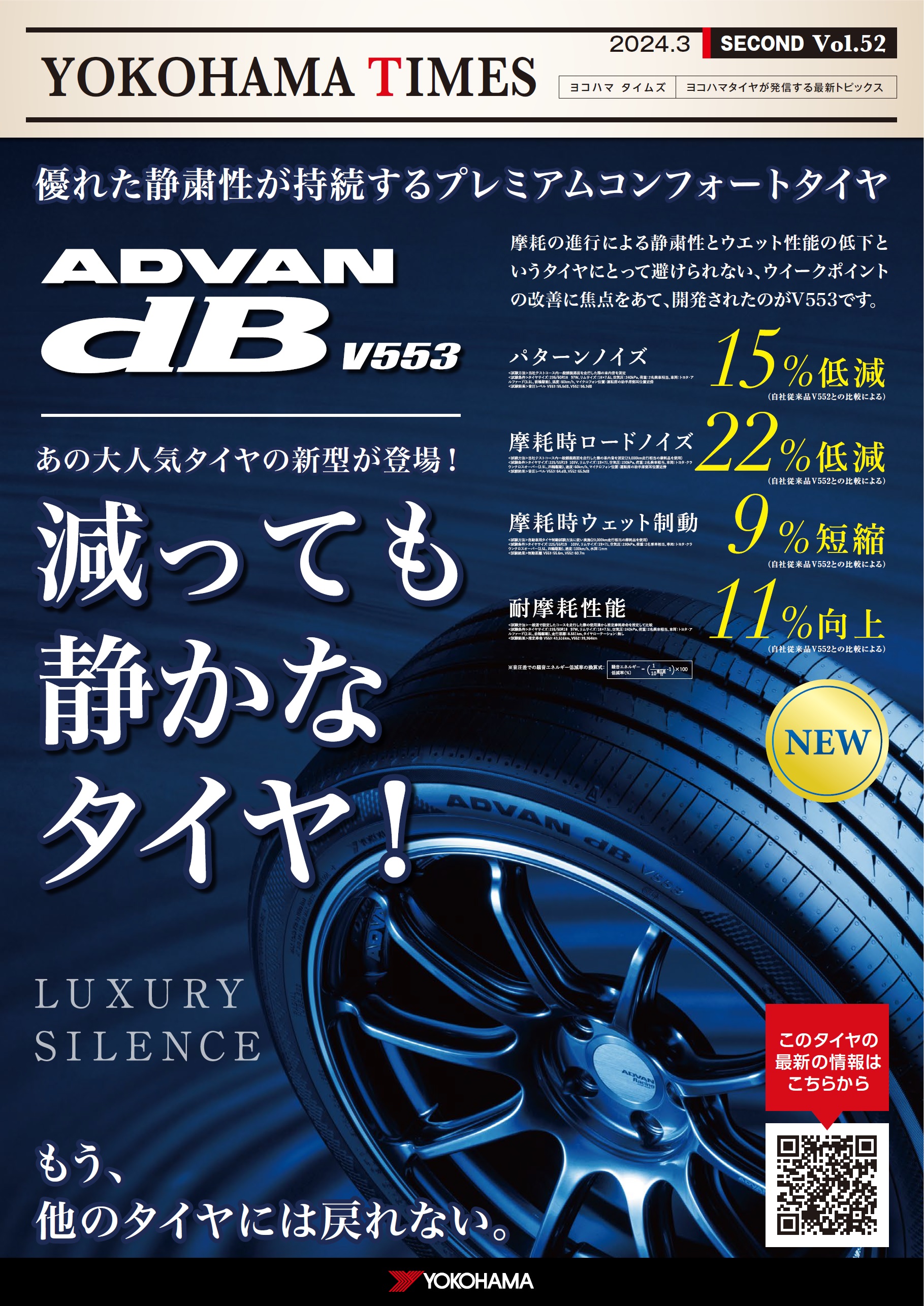 ヨコハマタイヤのイチオシは ADVAN dB V553 ！