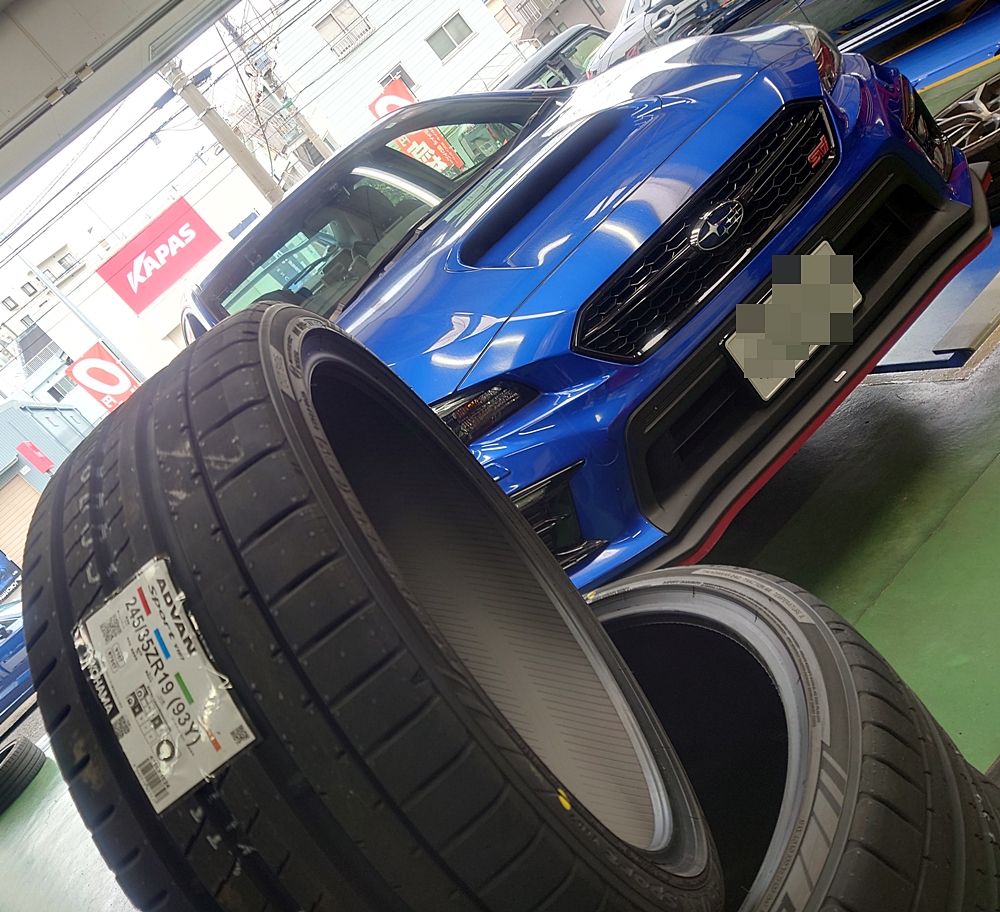 スバル WRX STI（VAB）へ アドバンスポーツV107 のタイヤ交換！