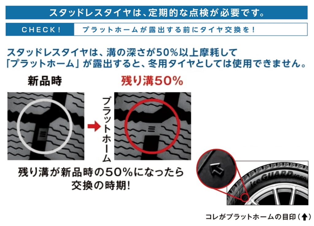 そのスタッドレスタイヤ雪道使用可能？！
