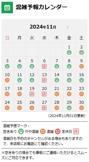 本日よりピット混雑状況更新いたします