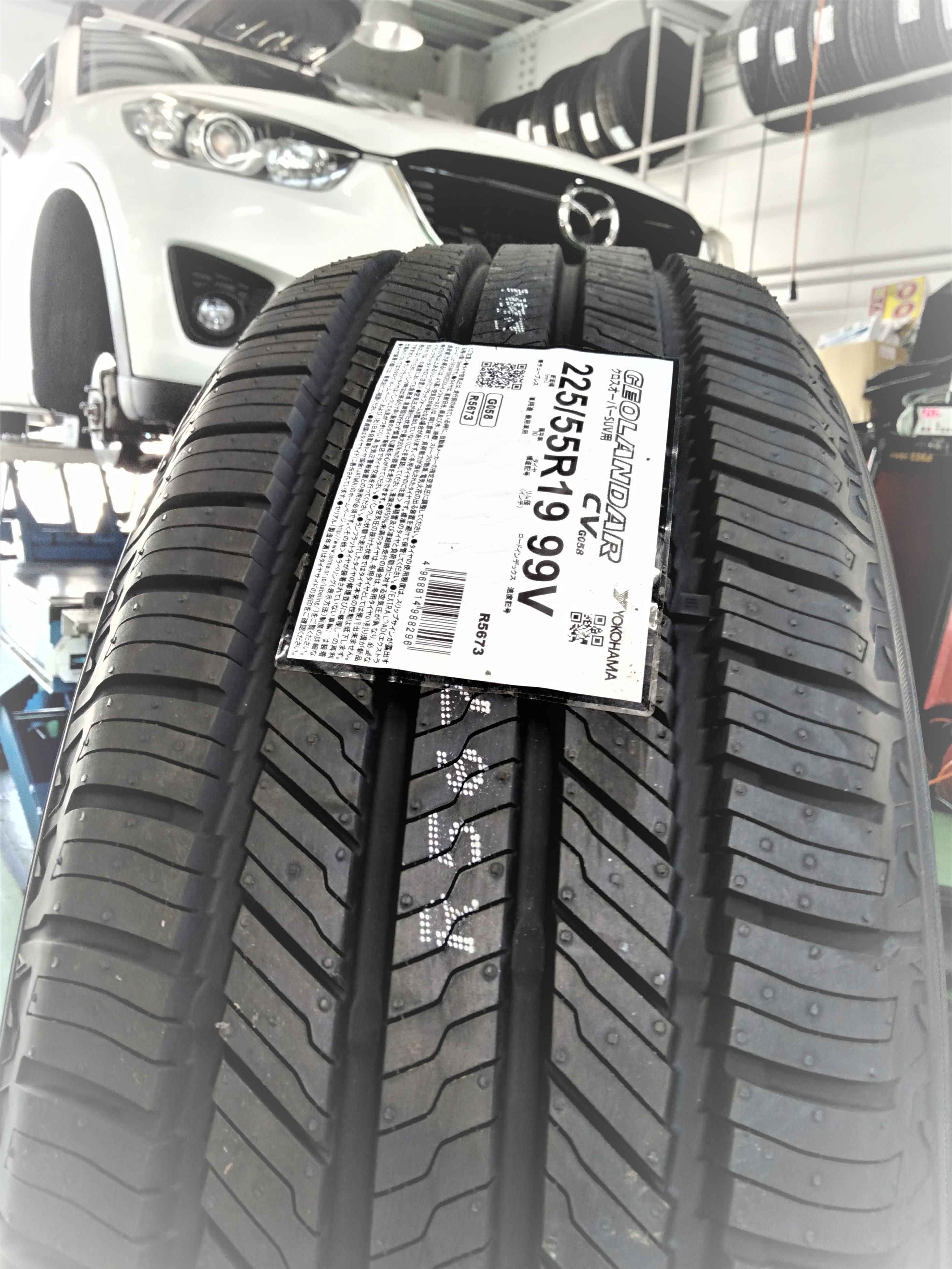 【タイヤ交換】CX―５　225/55Ｒ19 ジオランダーCV  G058