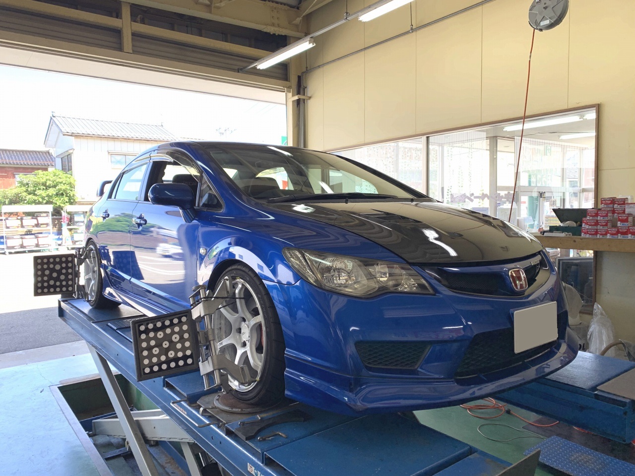 ホンダシビック(FD2) アライメント測定・調整 