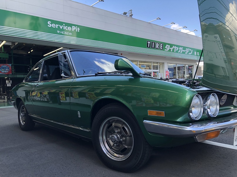 往年の名車いすゞ１１７クーペのバッテリー交換(^_-)-☆