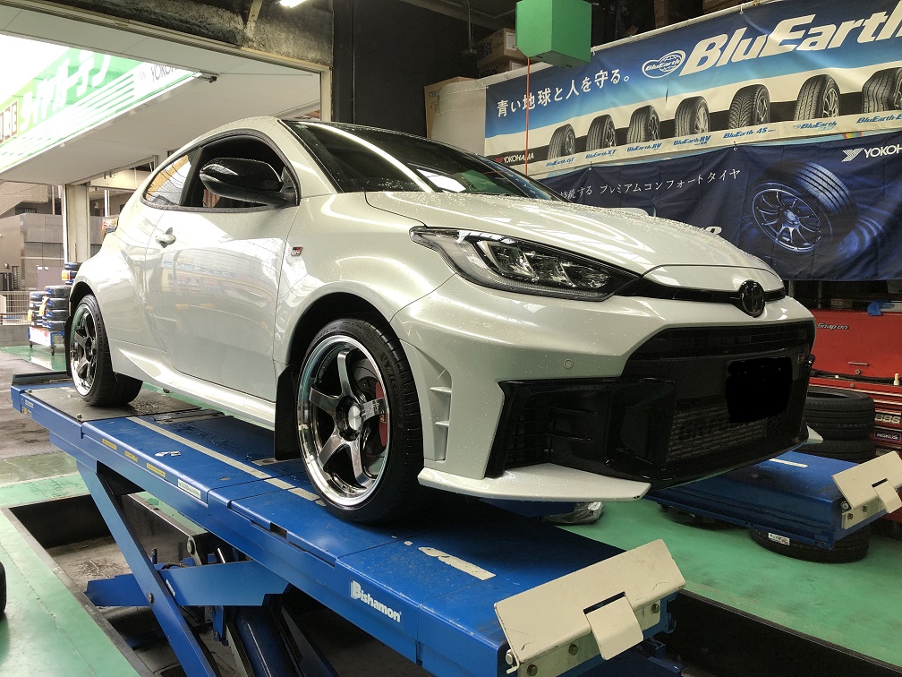 GRヤリスに　 アドバンレーシングGTﾋﾞﾖﾝﾄﾞのお取り付けでございます。