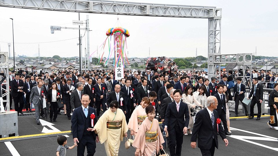 木曽川「新濃尾大橋」開通