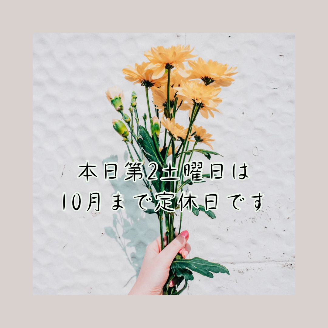 本日定休日！