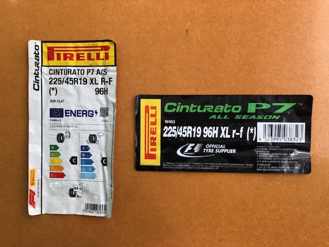PIRELLI Cinturato P7 225/45R19 96H XL r-f ★！
