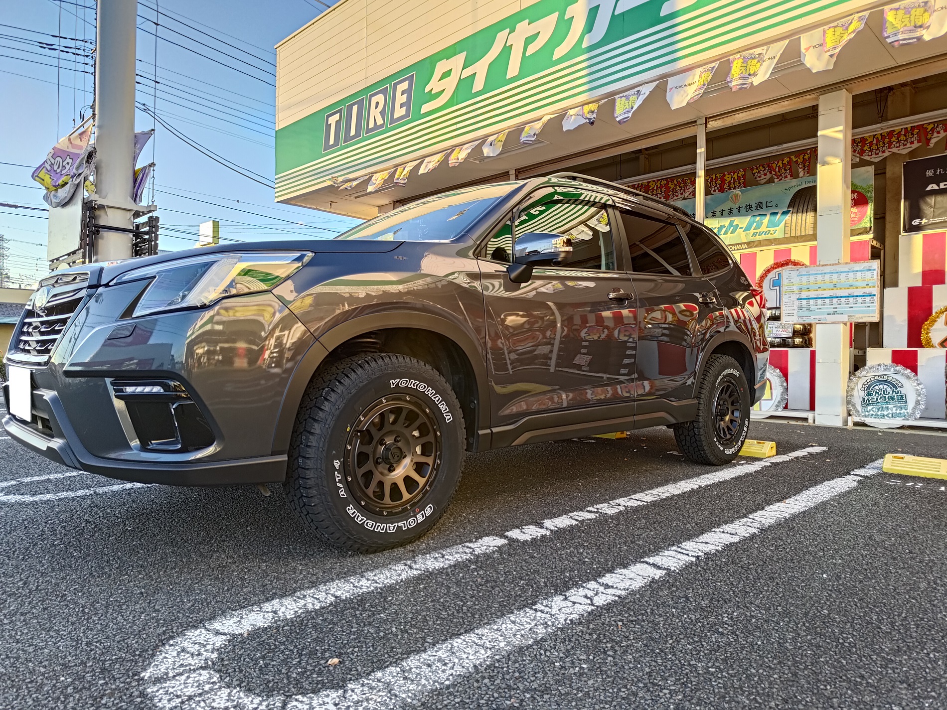 フォレスターへホイールセットお取り付け！