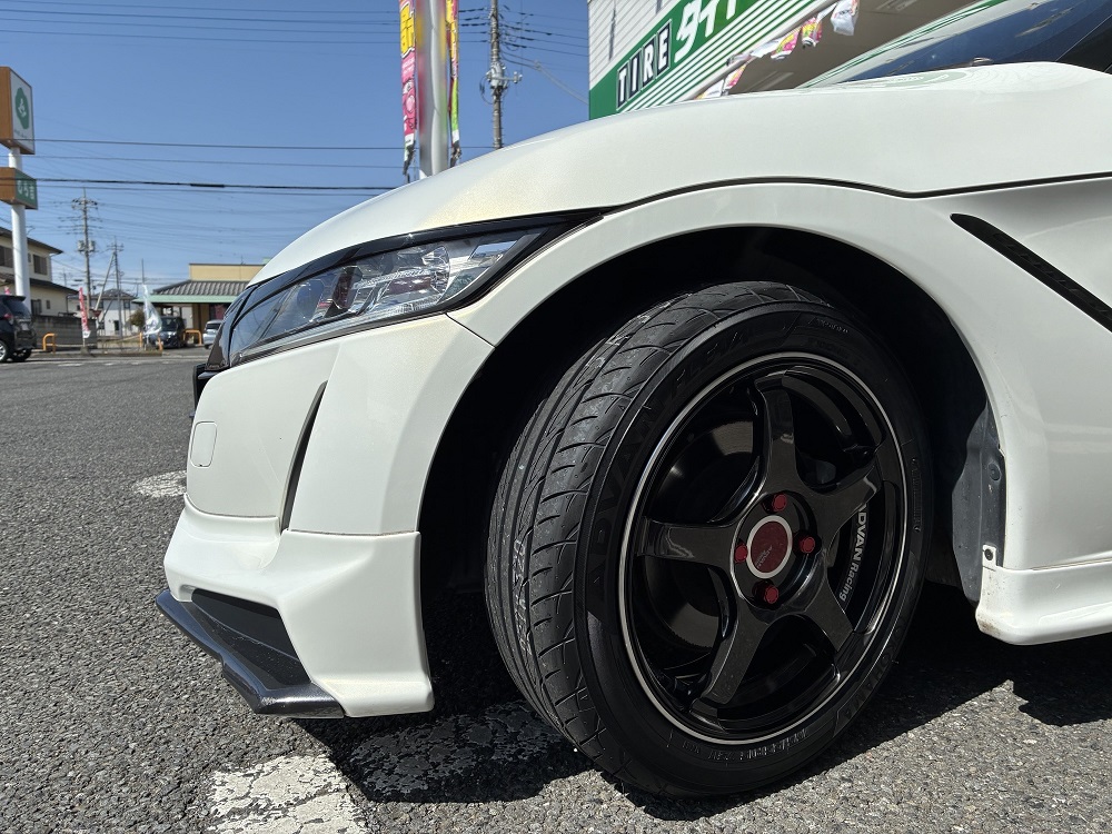 ホンダ S660 ADVAN　TC-４　ブラック・ガン・メタリック＆リングとADVAN FLEVA V701